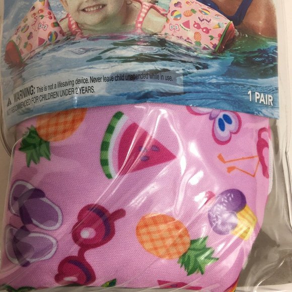 Swim School Perfect Fit Fabric Arm Floats Level 3 Water Wings 30-50 LBS Pink New - Picture 9 of 12